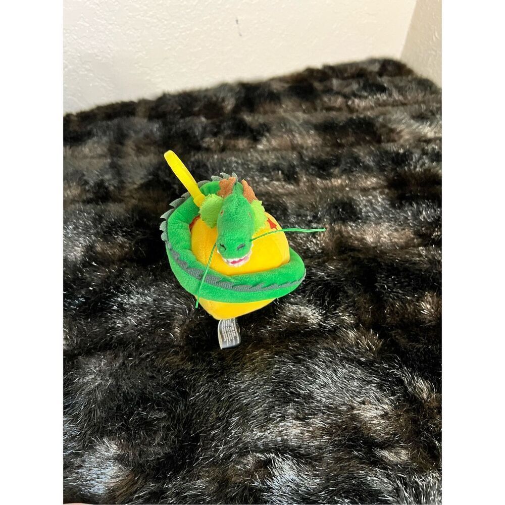 Funimation Dragon Ball Z Shenron Plush Dragon Keychain Clip Green Yellow